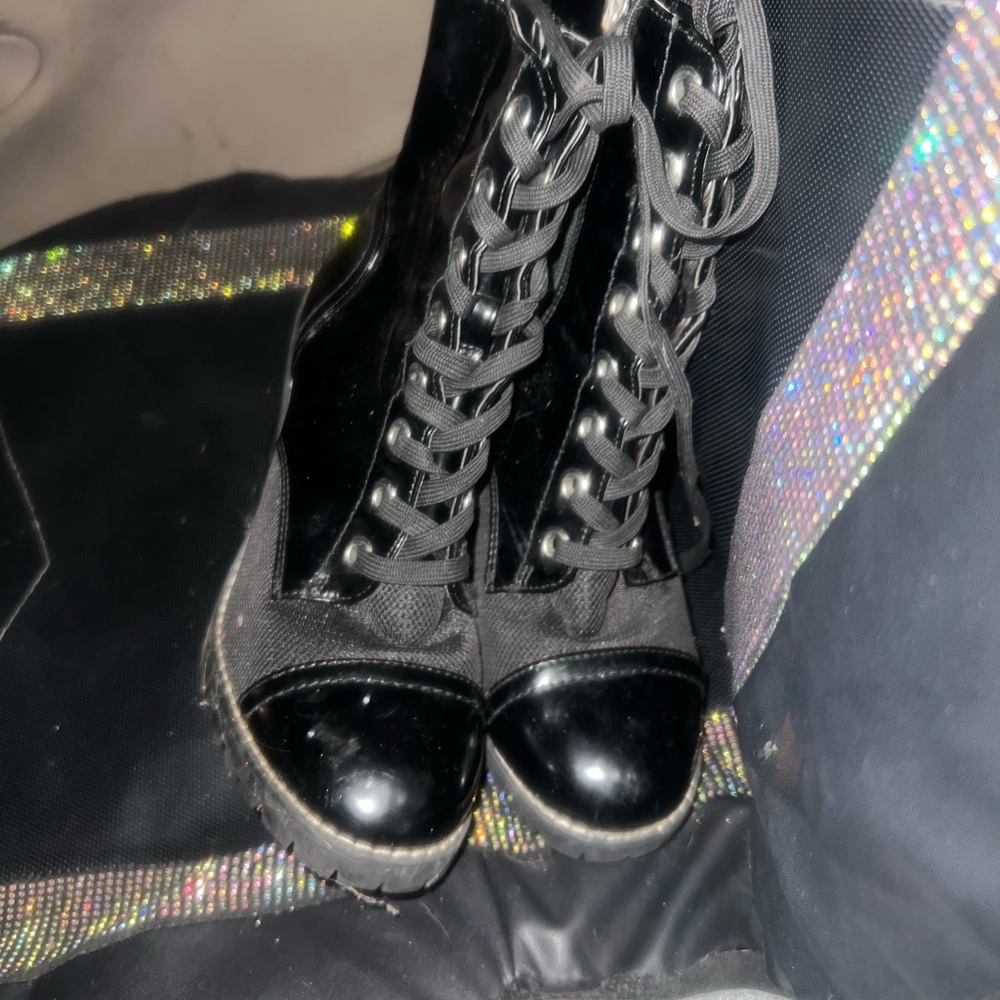 SOLD BCBGeneration by PacSun Black Lace-Up Women's Combat Boots